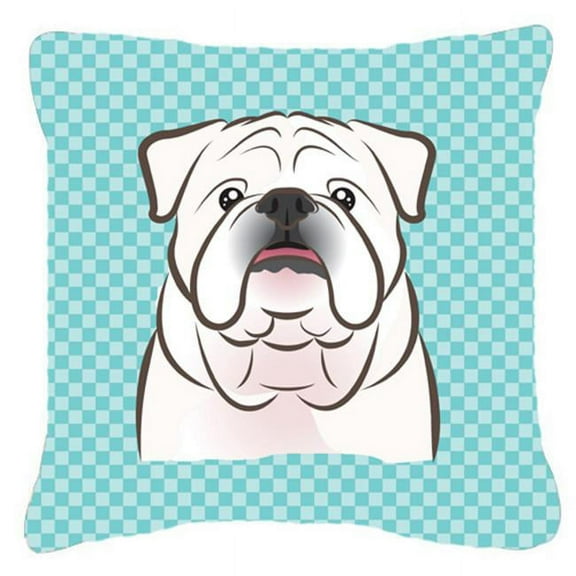 Checkerboard Print With Dog Fabric Decorative Pillow