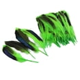 thumbnail image 1 of 50 piezas de 135 mm de plumas de pato salvaje de colores para ropa, vestuario y escenario. Verde, 1 of 9