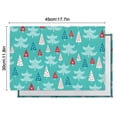 thumbnail image 6 of Turquoise Christmas Tree Pattern Summer Placemats Table Placemats Set Of 4-Linen Kitchen Washable Placemats Table Mats 11.8"x17.7" Non-Slip Heat Resistant, 6 of 6
