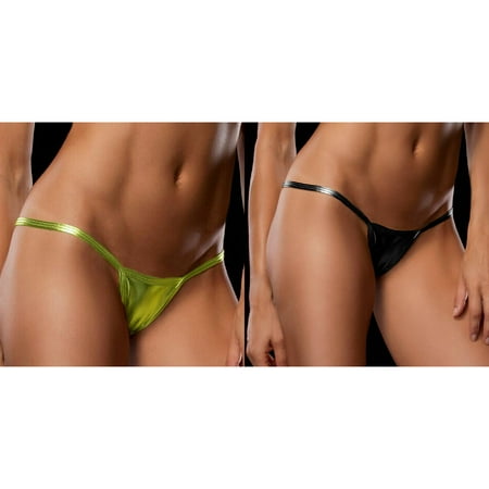 2-Pack Women Bare Imitation Leather Underpants Lingerie Lady Bikini Thongs Sheer Lingerie Leopard Lingerie for Women Stockings for Women Lingerie Negligee Lingerie plus Size