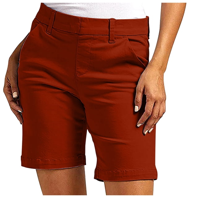 jovati Shorts Grande Taille pour Femmes Shorts en Sergé Extensible pour Femmes Grande Taille Taille Fine à Enfiler Coupe Régulière Shorts de Randonnée Été Décontractés avec Poches Shorts Grande Taille pour Femmes Shorts pour Femmes Grande Taille
