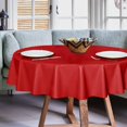 thumbnail image 2 of Clear Plastic Round Tablecloth Vinyl PVC Table Cloth Protector Oil Spill Proof Wipe Clean Table Cover for Dining Tables Parties Camping Crystal Clear, 2 of 7