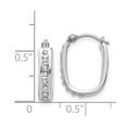 thumbnail image 3 of 14K White Gold Earring Hoop Women'S Diamond 16 mm 4, 3 of 3