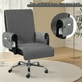 thumbnail image 6 of Waterproof Office Chair Cover with Non-Slip Buckle & Elastic, Office Chair Protector with Arms Office Chair Seat Cover Slipcover for Home Office, Gaming Chair, Gray, 6 of 6