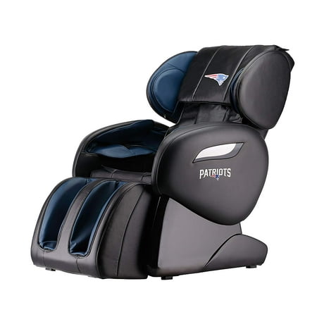 NFL New England Patriots Electric Full Body Shiatsu Massage Chair Foot Roller Zero Gravity w/Heat PS4
