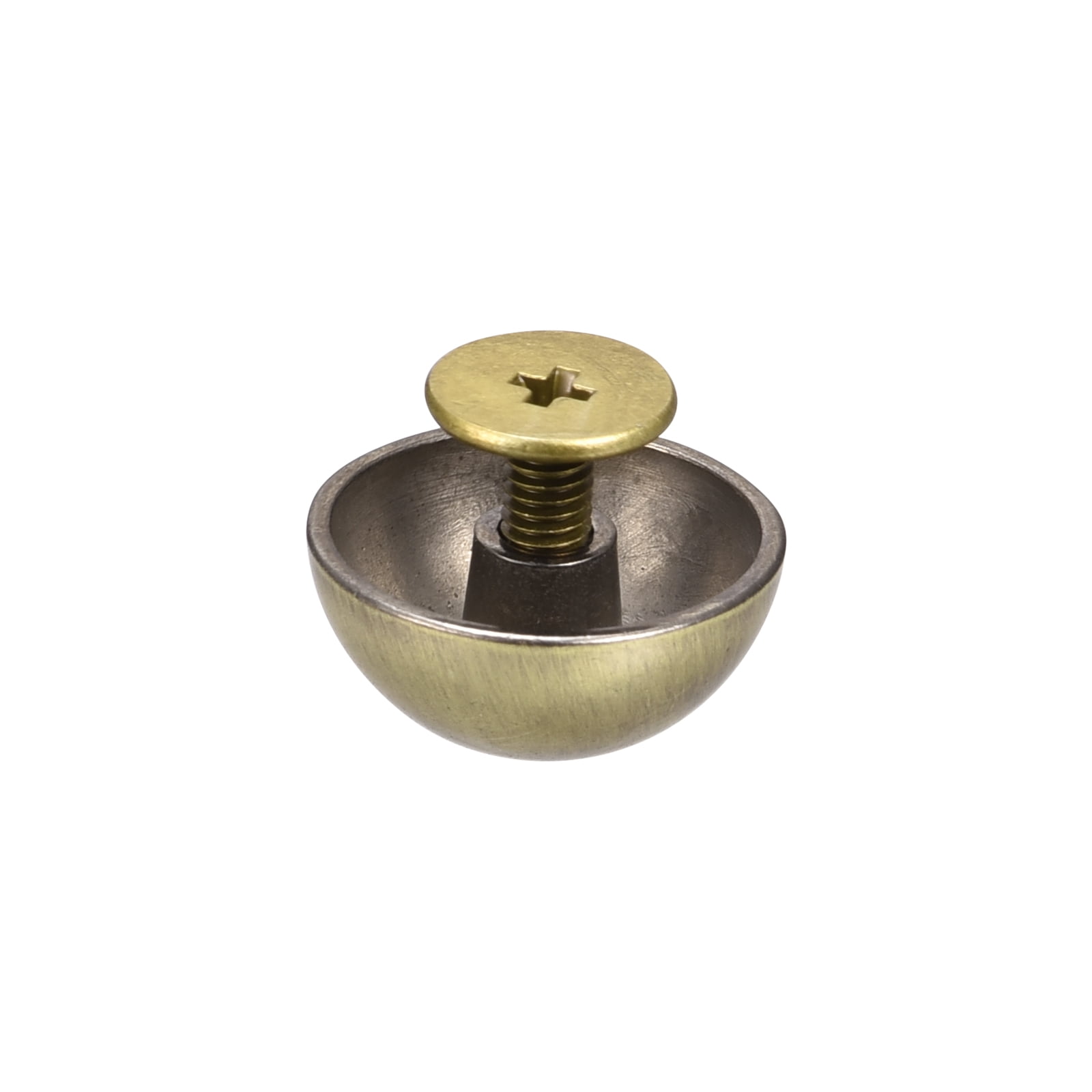 Jeu De 10 Rivets à Vis Pour Cuir - 15x7,5 Mm - Tête Ronde Argentée - Zaplyte - Neuf