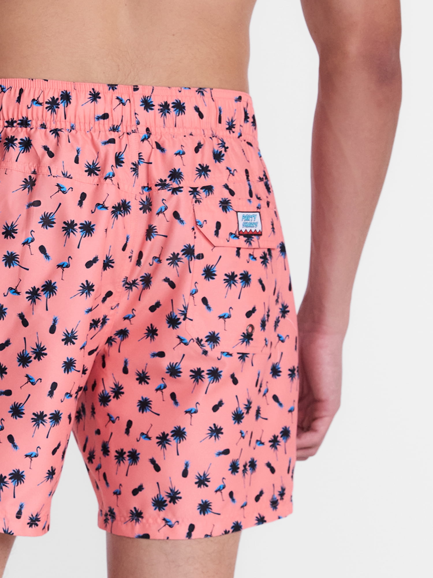 Party Sharks Men's Swim Trunks, 6.5" Inseam, Sizes S-XL