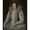 thumbnail image 2 of Marcus Gheeraerts the Younger 15x18 Black Ornate Wood Framed Double Matted Museum Art Print Titled - Ellen Maurice (1578-1626) (1597), 2 of 5