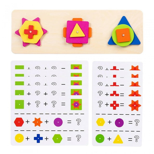 Juguetes clasificadores de formas de madera, rompecabezas de bloques de aprendizaje preescolar, bloques geométricos a juego, juguetes Montessori para
