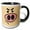 Black/White, variant on 3drose, Cute Angry Pig Face, 15oz Two-tone Black Mug