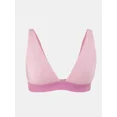 thumbnail image 4 of No Boundaries Cotton Stretch Ribbed Wirefree Plunge Bra, Women's XS-3XL, 4 of 4