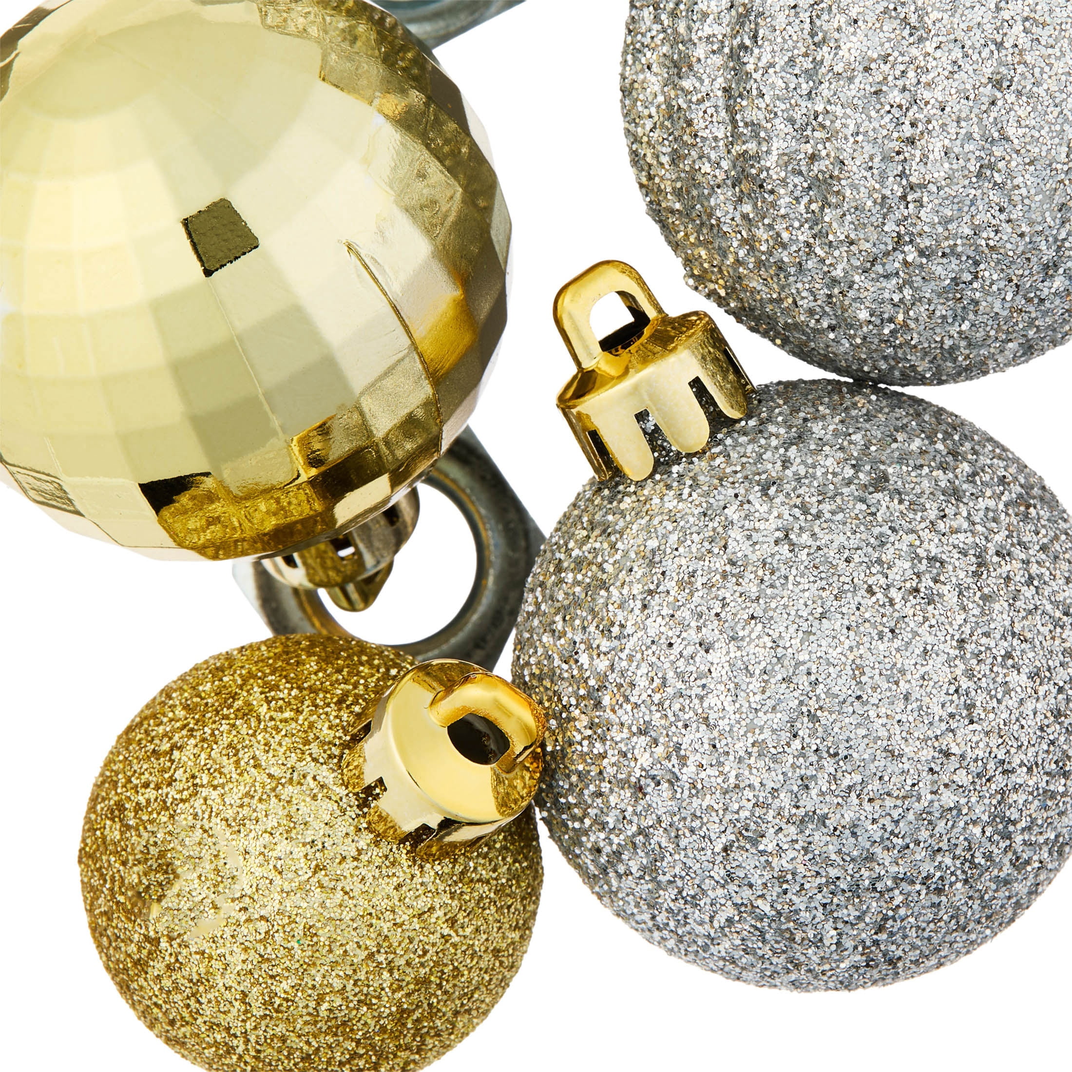 20-Count Gold and Silver Mini Ball Shatterproof Christmas Ornaments, by Holiday Time