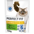 thumbnail image 2 of Perfect Fit Cat Complete Dry Sensitive 1+ Turkey Cat Food 750g  1 Case, 2 of 8
