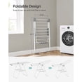 thumbnail image 2 of SONGMICS Clothes Drying Rack, Laundry Rack, Free-Standing Indoor Airer, 21.7 x 58.3 x 39.4 Inches, White and Gray ULLR052W02, 2 of 14