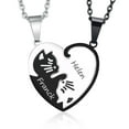 thumbnail image 2 of VNOX Matching Necklace for Couples, Personalized Yin Yang Pet Pendant Necklace, Boyfriend and Girlfriend Promise Couples Necklaces for Him and Her, Relationship Jewelry Gift for Couples Best Friends, 2 of 5