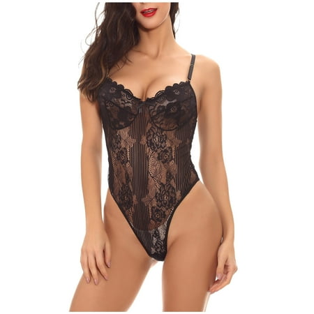 Sentmoon Lingerie for Women Sexy Underwear Sexy Pajamas Women Lace Teddy Underwear Tights Valentines Lingerie Valentines Day Gifts for Her Deals of the Day Clearance