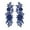 Dark Blue, variant on 2Pcs Lace Flower Applique Lace Fabric Trims Fine Embroidered Applique Flower Embroidery Applique for Wedding Prom Dress Jeans Blue