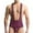 Burgundy, variant on ZQUUVOU Men's Briefs Halter Solid Color Mesh Underwear (Burgundy,L)