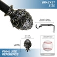 thumbnail image 3 of Urbanest 1" Diameter Artichoke Curtain Rod, 28"-48", Burnt Gold, 3 of 6