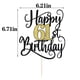 thumbnail image 2 of Decoración Para Tarta De Feliz Cumpleaños Número 61, Decoración Para Tarta De Fiesta De Cumpleaños 61 (Destellos Negros Y Dorados 61), 2 of 5