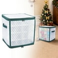 thumbnail image 2 of Furenl Christmas Ornament Storage Box Plastic - Stores 64 Ornaments with Individual Trays - Ornament Organizer Storage Box, Durable Christmas Containers Holder - Green, 2 of 9