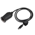 thumbnail image 1 of Adaptador de encendedor de cigarrillos de 9 V / Cable convertidor de encendedor de cigarrillos macho USB tipo C interior para automóvil RV / Plástico ABS duradero 1,04 m / 1 pieza Negro, 1 of 7