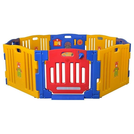 FDW New 8 panel safety play center yard baby playpen kids home indoor outdoor pen