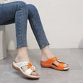thumbnail image 4 of SMihono Tongs Sandales Femmes Été Décontracté Mode Été Décoration Fleur Décontracté Confortable Pantoufles Plateforme Compensée Chaussures Pantoufles en Solde, 4 of 5