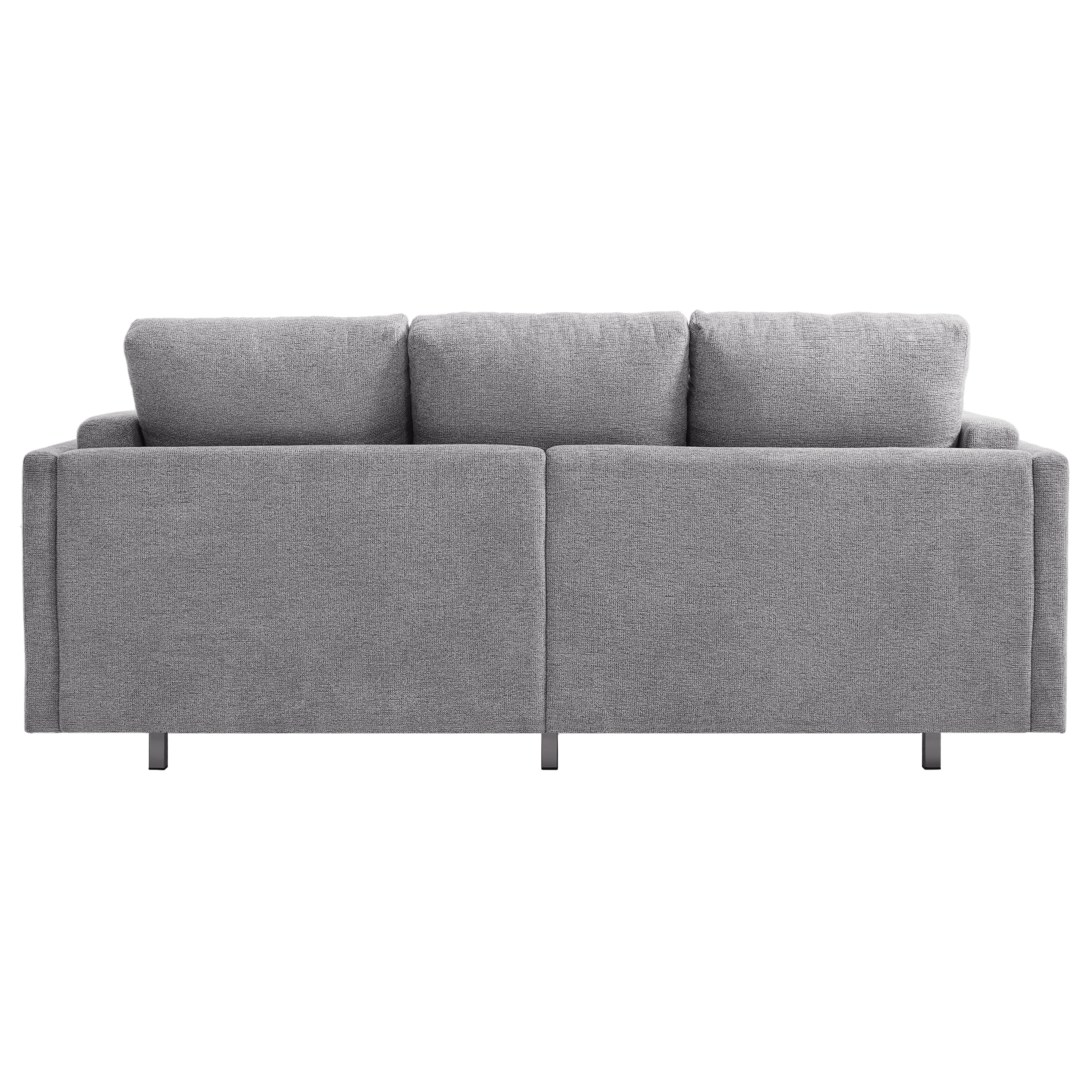 MODERNLUXE 79.5" Cloud Modular Sofa, Comfy 3-Seater Chenille Upholstered Sofa Couch with Dual-layer Seat Cushions & Deep Seat for Living Room,Small Space,Light Grey