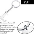 thumbnail image 3 of GHSDFBB Initial Letter Keychain Key Ring for Women Men Boys Girls Personalized Alphabet Monogram Keychain for Car Keys, 3 of 4