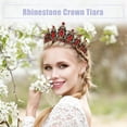 thumbnail image 2 of Unique Bargains Women Faux Crystal Queen Crowns Tiara Princess Rhinestone Tiaras Wedding Birthday Hair Accessories ["Crowns,Dark Gold Tone Red"], 2 of 7