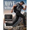 thumbnail image 3 of Puli Men's Quick Dry Hiking Pants 4-Way Stretch Water Resistant UPF50+ Zip Pockets, 3 of 7