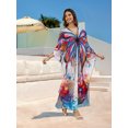 thumbnail image 2 of Plus Size Kaftan for Women Print Summer Caftan Loungewear Maxi Beach Dress Casual Housewear Over Sized moomoo Dresses Night Gown Resort Tunic Beachwear, 2 of 11