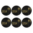 thumbnail image 2 of Balery 6 Pcs Happy New Year 2024 (2)Leather Coasters Set, Drink Table Cup Coasters For Living Room Kitchen Coffee Decor, 2 of 9