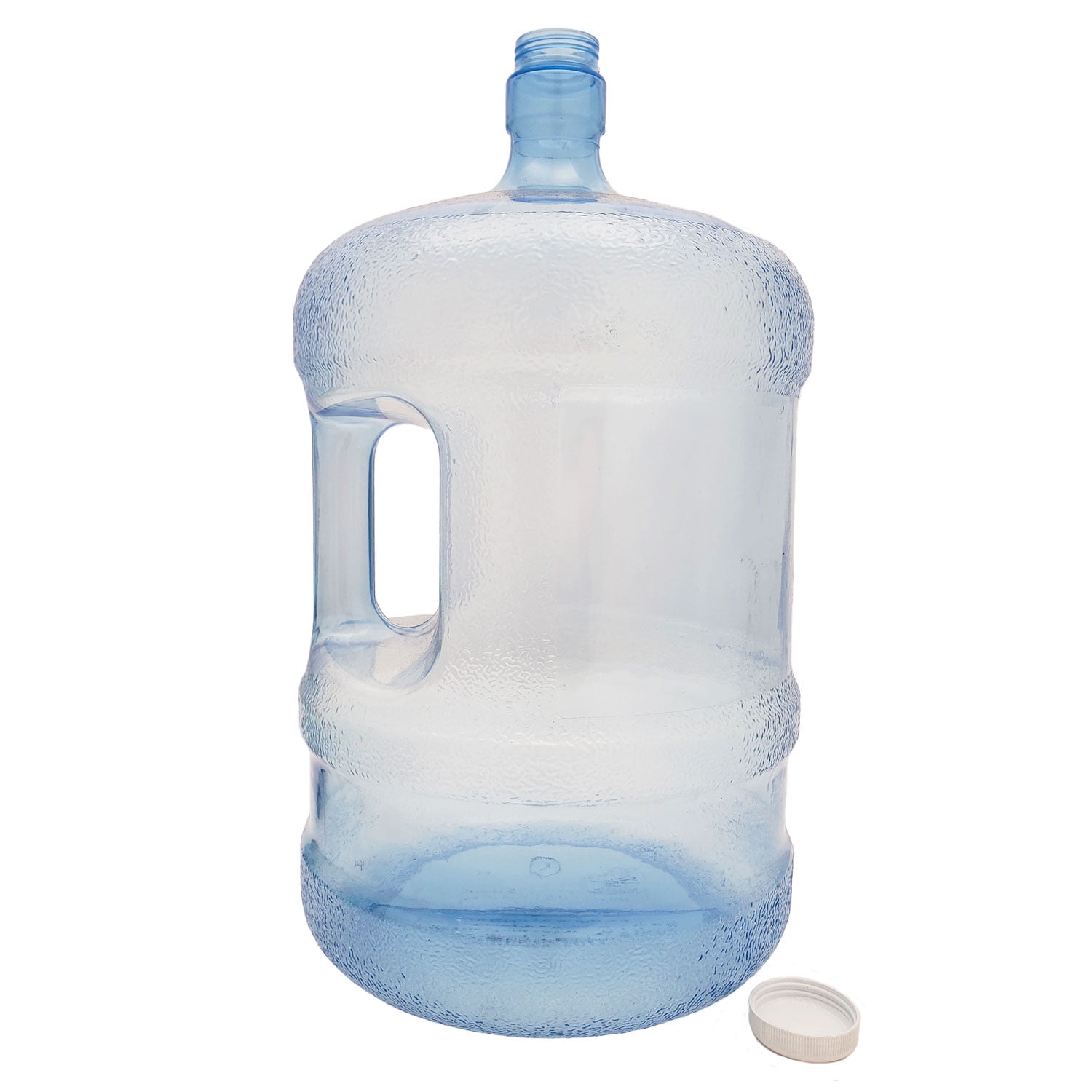 Reusable Plastic Water Bottle 5 Gallon Jug Container With Cap Easy Grip Handle Bpa Free 8702