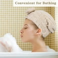 thumbnail image 2 of Homelove 2 Pack Microfiber Hair Drying Towels, Super Absorbent Turban Hair Towel Cap, Quick Dry Head wrap with Bow-Knot Shower Cap for for Curly, Long, Thick Hair & Wet Hair (Coffee & Brown), 2 of 6