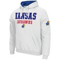 thumbnail image 2 of Men's Colosseum White Kansas Jayhawks Sunrise Pullover Hoodie, 2 of 3