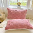 thumbnail image 2 of Hiroekza Thickened Taffeta Pillow Towel Cover - Warm, Anti-Slip, and Cozy Pillowcase with Elastic Bandage Pink, 2 of 5