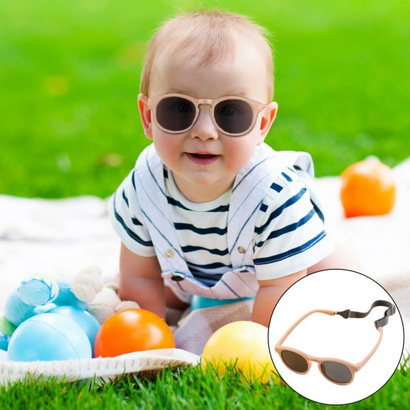 Kids Polarized Sunglasses - Flexible Silicone Toddler Sunglasses with Strap - Protection for Boys & Girls - Lightweight Sun Glasses for Outdoor Play, Beach & Sports