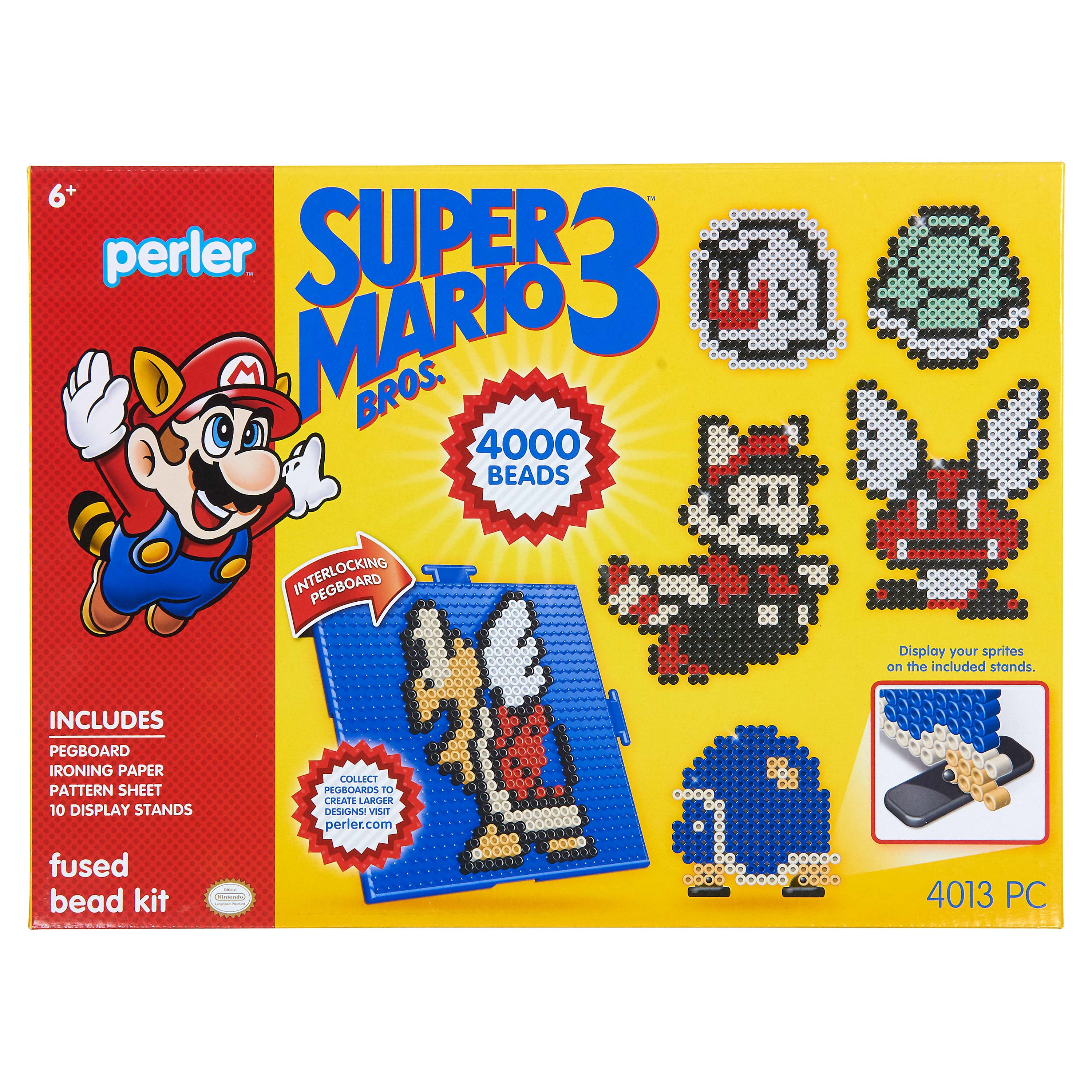 3 Name Plate Perler 3 Customized Mario Bros Super Mario Bros