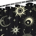 thumbnail image 3 of Gothic Shower Curtain Set - Dark Celestial Moon & Star Print, Mystical Cosmic Bath Decor, Waterproof Polyester 72"Wx72"L, Goth Aesthetic Gift, 3 of 5