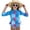 #0210-Blue, variant on Cowsor 1-6 Years Girls Printed One Piece Swimsuit Long Sleeve UV Protection Modest Swimwear for Toddlers Summer Beach Pool and Water Activities
