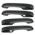 thumbnail image 3 of 1 Set Door Handle Cover Trim With 2 Smart Keyholes Fit for Honda For CR-V CRV 2023-2024 Black Carbon Fiber Style, 3 of 6