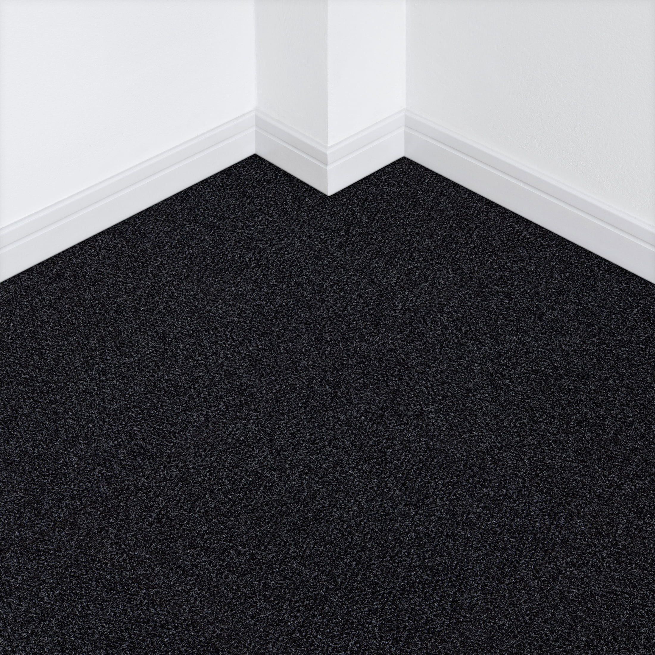 EAZY Floor Rocket Hobnail Black Residential 24 in. x 24 in. Peel and Stick Carpet Tile Square 48 Sq. ft. 12 Tiles Per Box