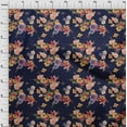 thumbnail image 3 of oneOone Cotton Jersey Navy Blue Fabric Flower Watercolor Sewing Fabric By The Yard Printed Diy Clothing Sewing Supplies 58 Inch Wide, 3 of 4