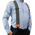 thumbnail image 4 of MELOTOUGH Heavy Duty Clip Suspenders for Men Men s Adjustable X Back Mens Suspenders Straps with Clips Grey, 4 of 9