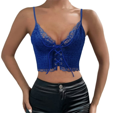 

Pianpianzi Camping Tops Women Camisole Shelf Bra Women Breastfeeding Women Top Lace Up Crop Womens Eyelet Spaghetti Underwear Sleeveless Zip Camisole Back Strap Intimates