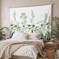 thumbnail image 3 of Green Floral Tapestry for Bedroom Wall Hanging Tapestry, Spring Flowers Herb Silhouette Farmhouse Ceiling Backdrop Tapestries Poster Blanket Wall Decor for Teens Room Living Room Dorm 59" x 79", 3 of 8