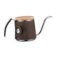 thumbnail image 5 of Tongina Pour over Coffee Kettle Drip Coffee Kettle PU Leather Wrap Fast Heating Teapots Coffee Tea Pot for Bar Outdoor Indoor Kitchen dark brown, 5 of 8