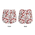 thumbnail image 3 of Susaid Red Food Print Women's High Waisted Running Shorts Quick Dry Athletic Gym Track Workout Shorts Zip Pocket-Large, 3 of 7